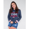 Blusa de Moletom Atacado Feminino Revanche Etiópia Azul Marinho Frente
