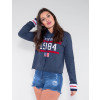 Blusa de Moletom Atacado Feminino Revanche Etiópia Azul Marinho Lado