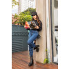 Blusa de Moletom Felpado e Bordado Atacado Feminina Revanche Anyama Preto