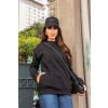 Blusa de Moletom Felpado e Bordado Atacado Feminina Revanche Anyama Preto