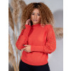 Blusa De Tricot Manga Bufante Atacado Feminina Revanche Delci Coral