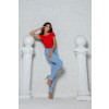 Blusa franzida com transpasse atacado feminina Revanche Jesenice Vermelho