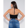 Blusa Frente Única Atacado Feminina Revanche Gerianne Preto Costas