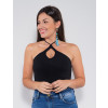 Blusa Frente Única Atacado Feminina Revanche Gerianne Preto Frente