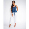 Blusa Jeans Atacado Frente de Amarrar Feminina Revanche Zagrebe Look