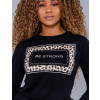 Blusa Manga Longa Atacado Feminina Revanche Beth Preto Detalhe Frente