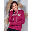 Blusa Moletom Canguru Com Bordado Atacado Feminina Revanche Daphne Bordo
