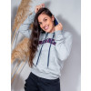Blusa Moletom Canguru Com Bordado Atacado Feminina Revanche Daphne Mescla Claro