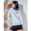 Blusa Moletom Canguru Com Bordado Atacado Feminina Revanche Daphne Mescla Claro