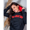 Blusa Moletom Canguru Com Bordado Atacado Feminina Revanche Daphne Preto