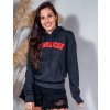 Blusa Moletom Canguru Com Bordado Atacado Feminina Revanche Daphne Preto