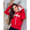 Blusa Moletom Canguru Com Bordado Atacado Feminina Revanche Daphne Vermelho