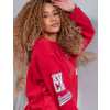 Blusa Moletom Oversized Com Estampa Atacado Feminina Revanche Courtney Vermelho