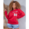 Blusa Moletom Oversized Com Estampa Atacado Feminina Revanche Courtney Vermelho