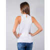 Blusa Regata Atacado com Decote Profundo Feminina Revanche Salerno  branco Costas