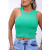Blusa Regata Cava Assimétrica Atacado Feminino Revanche Bédar Verde