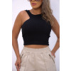 Blusa Regata Cava Assimétrica Atacado Feminino Revanche Bédar Preto