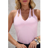 Blusa Alças Transpassadas Atacado Feminina Revanche Redueña Rosa Bebê