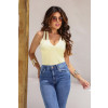 Blusa Alças Transpassadas Atacado Feminina Revanche Redueña Amarelo Manteiga