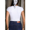 Blusa Baby Look Básica Poliamida Atacado Feminina Revanche Bunyola Branco