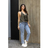 Blusa De Babados Boho Frenter Unica Atacado Feminino Revanche Esmirna Verde Musgo