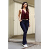 Blusa De Babados Boho Frenter Unica Atacado Feminino Revanche Esmirna Vinho
