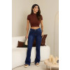 Blusa Gola Alta Atacado Feminina Revanche Juliobona Marrom Escuro