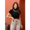 Blusa Gola Alta Atacado Feminina Revanche Juliobona Preto