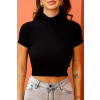 Blusa Gola Alta Atacado Feminina Revanche Juliobona Preto
