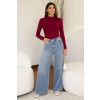 Blusa Manga Longa Com Pregas Atacado Feminino Revanche Abrito Vinho