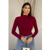 Blusa Manga Longa Com Pregas Atacado Feminino Revanche Abrito Vinho