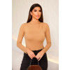 Blusa Manga Longa Com Pregas Atacado Feminino Revanche Abrito Caramelo