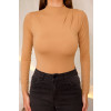 Blusa Manga Longa Com Pregas Atacado Feminino Revanche Abrito Caramelo