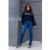 Blusa Moletom Bordado Com Gola Atacado Feminina Revanche Ottavia Azul Marinho Ultra