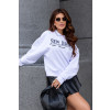 Blusa Moletom Bordado Com Gola Atacado Feminina Revanche Ottavia Branco
