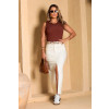 Blusa Regata Com Abertura Nas Costas Atacado Feminino Revanche Cartenas Marrom Escuro