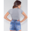 Body Atacado T-Shirt Feminino Revanche Casaquistão Mescla Costas