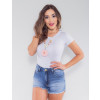 Body Atacado T-Shirt Feminino Revanche Casaquistão Branco Frente