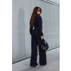 Calça Wide Leg Recorte Lateral Atacado Feminino Revanche Colossas Preto