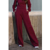 Calça Wide Leg Recorte Lateral Atacado Feminino Revanche Colossas Vinho