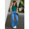 Calça Jeans Wide Leg Atacado Feminina Revanche Anata azul 