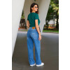 Calça Jeans Wide Leg Atacado Feminina Revanche Anata azul 