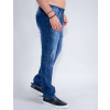 Calça Jeans Atacado  Reta Masculina Revanche Cairo Azul Detalhe Barra