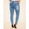 Calça Jeans Atacado Cigarrete Empina Bum Bum Feminino Revanche Veronique Azul Costas