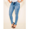 Calça Jeans Atacado Cigarrete Empina Bum Bum Feminino Revanche Veronique Azul Frente