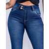 Calça Jeans Atacado Cigarrete Feminina Revanche Antonella Azul Detalhe Frente