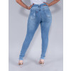 Calça Jeans Atacado Cigarrete Feminina Revanche Antonieta Azul Costas