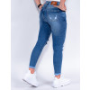 Calça Jeans Atacado Cropped Feminina Revanche Indra Azul Costas