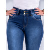 Calça Jeans Atacado Cigarrete Feminina Revanche Katrina Azul Detalhe Frente