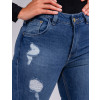 Calça Jeans Atacado Cigarrete Feminina Revanche Lenita Azul Detalhe Bolso Frente
